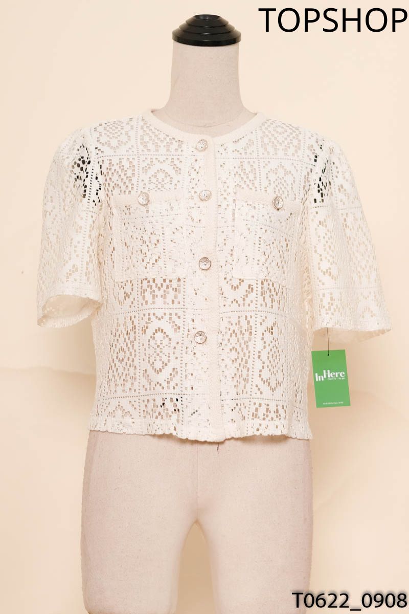 Áo be lưới cộc tay topshop