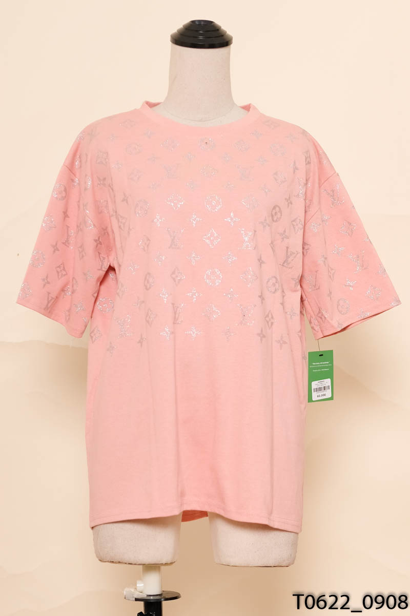 Áo phông hồng họa tiết New Tags