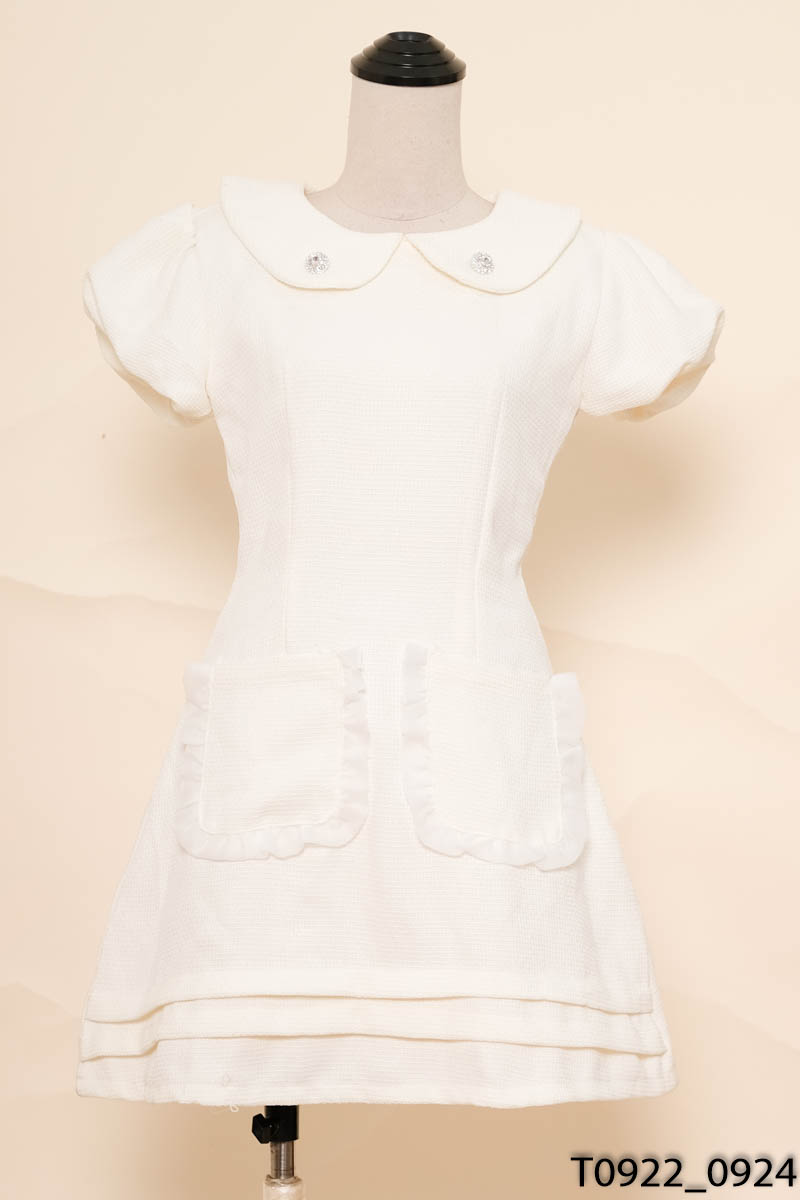 Đầm dạ tweed be
