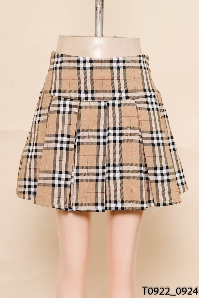 Chân váy kẻ burberry