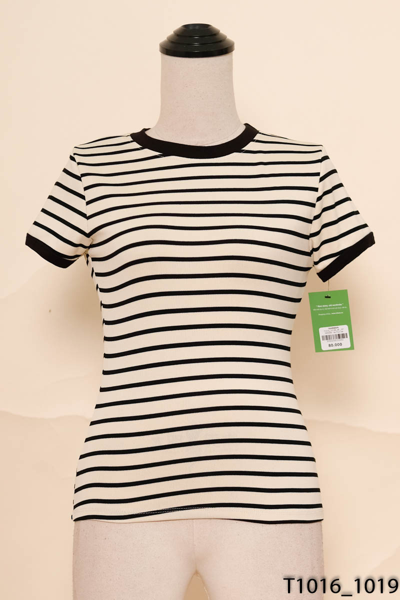 NT DESIGN - Áo thun be kẻ đen