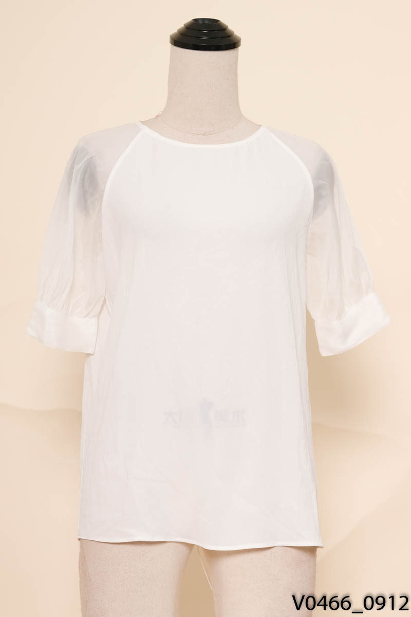 Áo trắng phối tay voan elise New Tags
