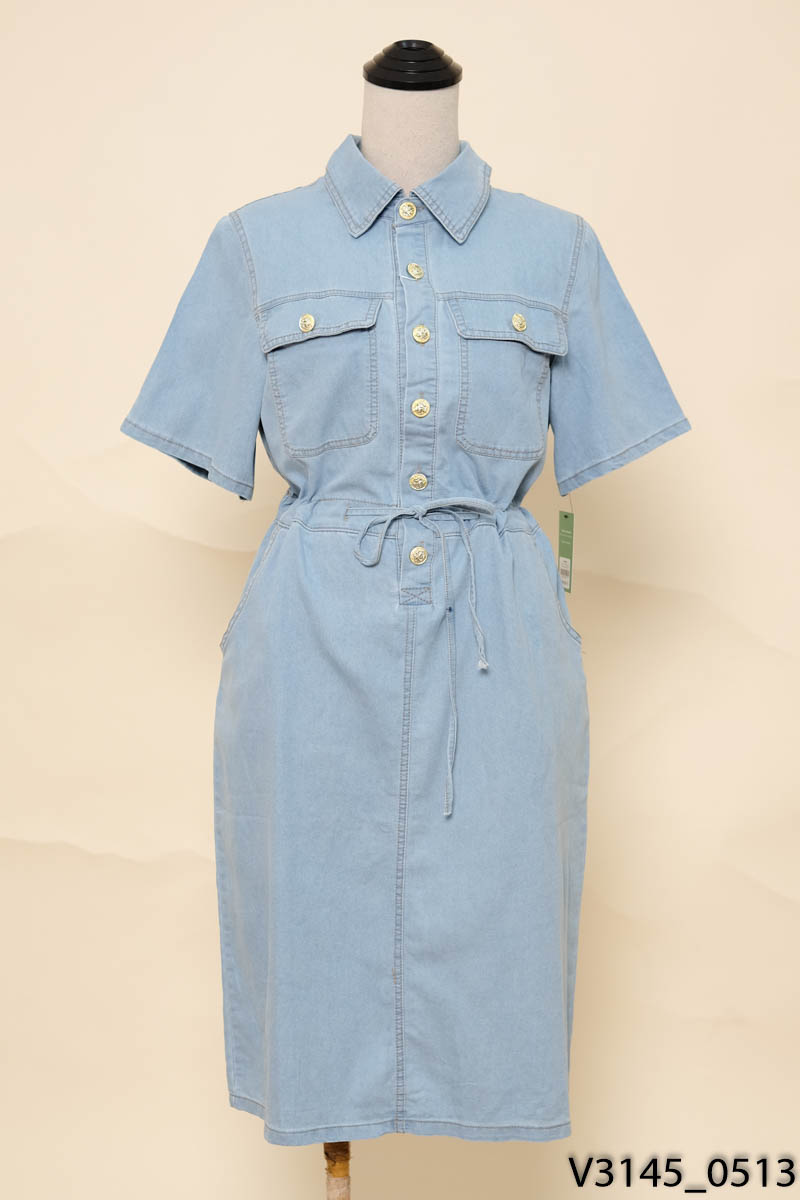 Đầm jean xanh dáng suông New Tags