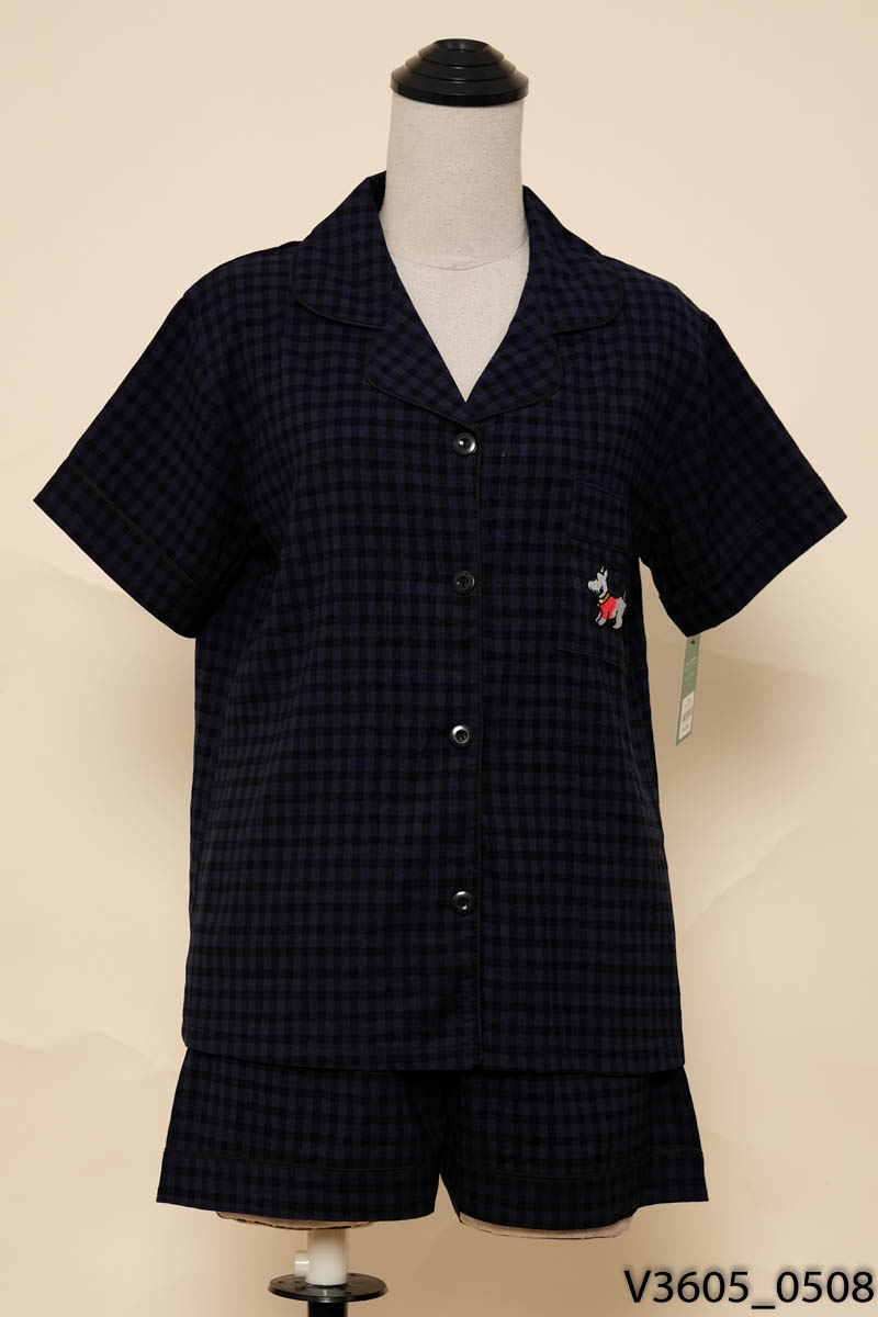 Set pijama kẻ xanh đen nhỏ New Tags