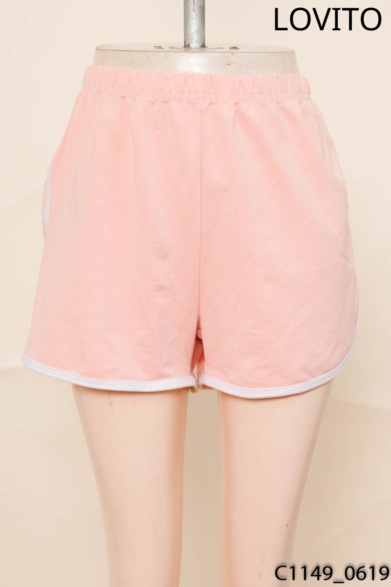 LOVITO- Quần short hồng viền trắng