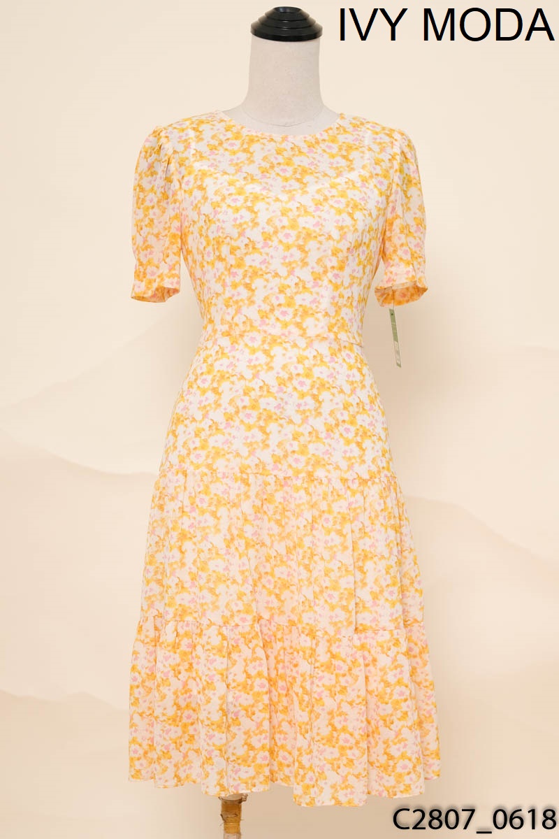 Đầm vàng hoa trắng Ivy Moda