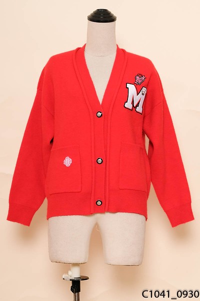 Áo cardigan len đỏ