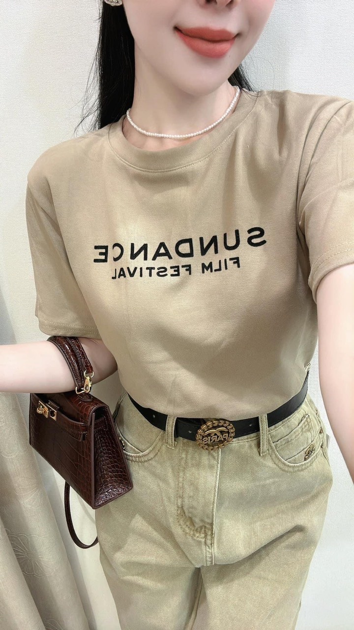 Quần Jean baggy be chữ miu miu