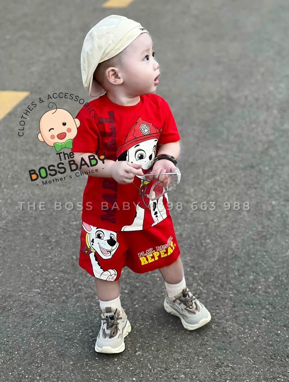 Set bộ chó cứu hộ màu đỏ