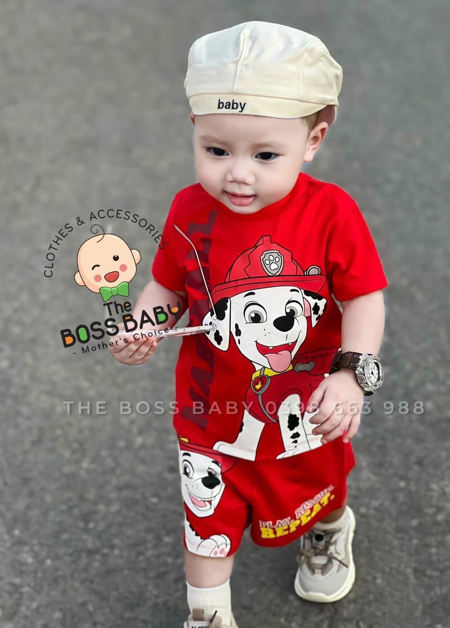 Set bộ chó cứu hộ màu đỏ