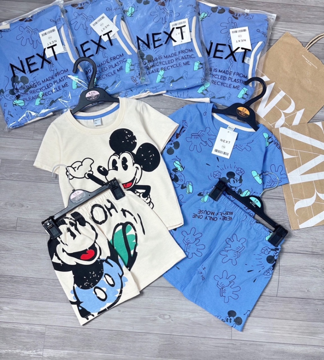 Set 2 bộ hình micky be xanh