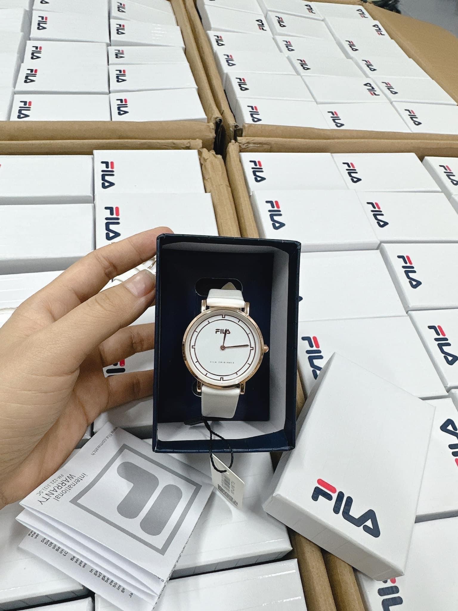 Đồng hồ Fila dây da mặt tròn