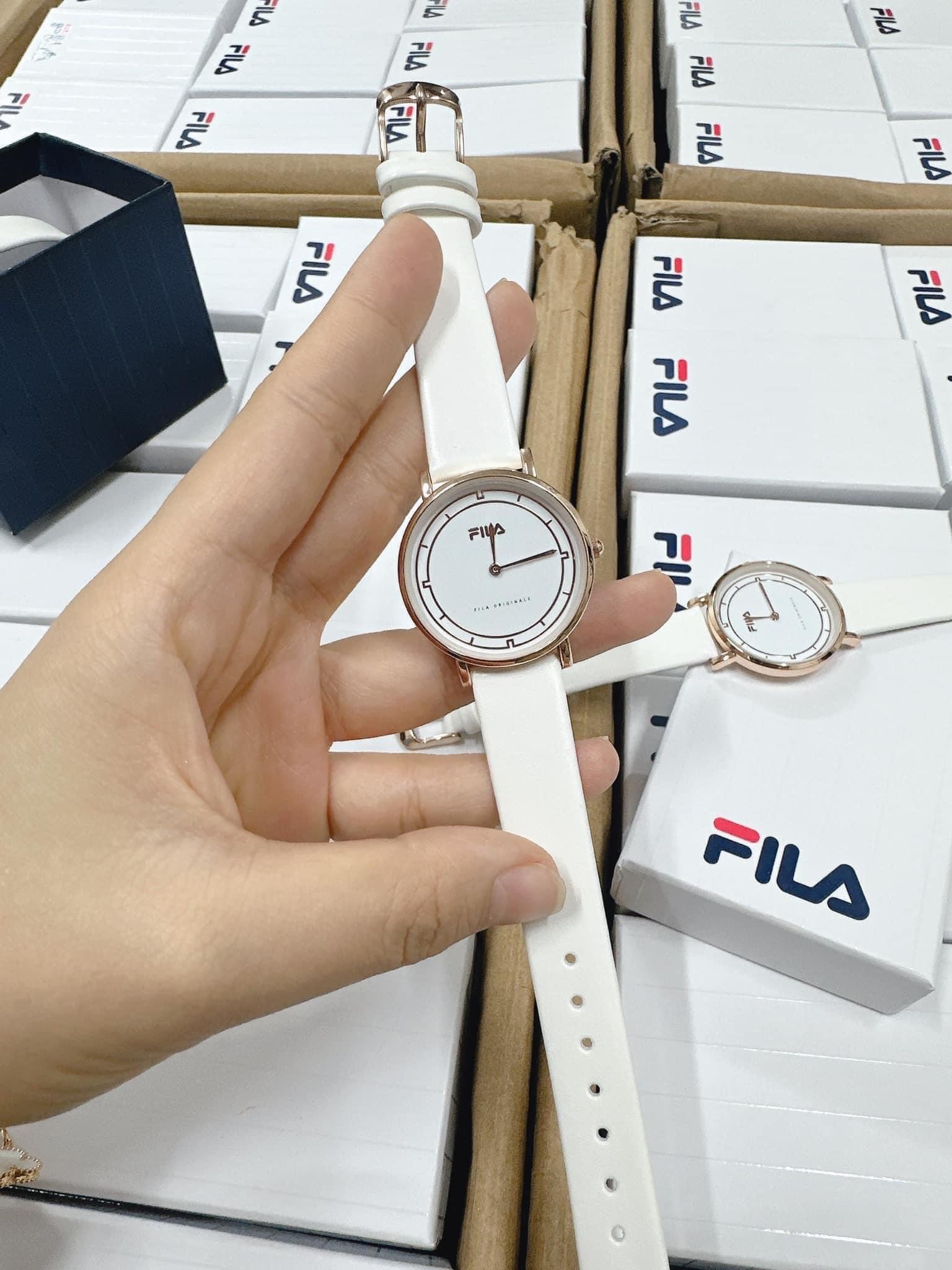 Đồng hồ Fila dây da mặt tròn