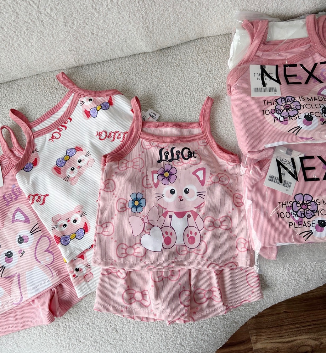 Set 3 bộ mèo Hồng lili cat