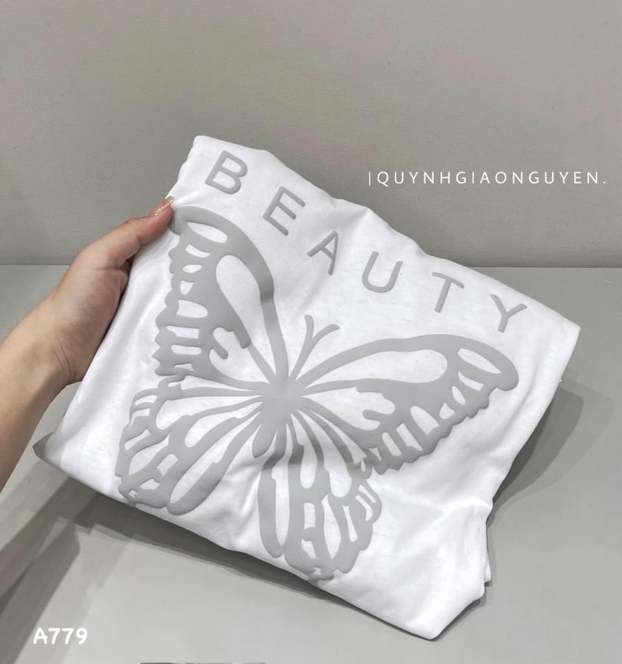 Áo pull chữ beauty 2m trắng đen