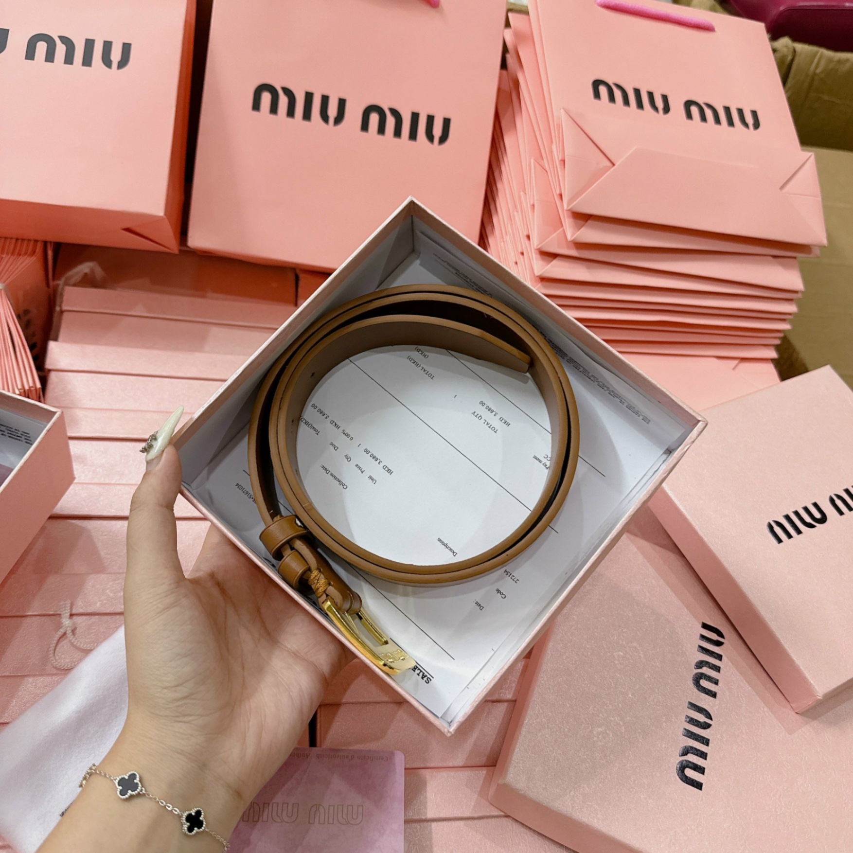 Thắt lưng miu miu full box