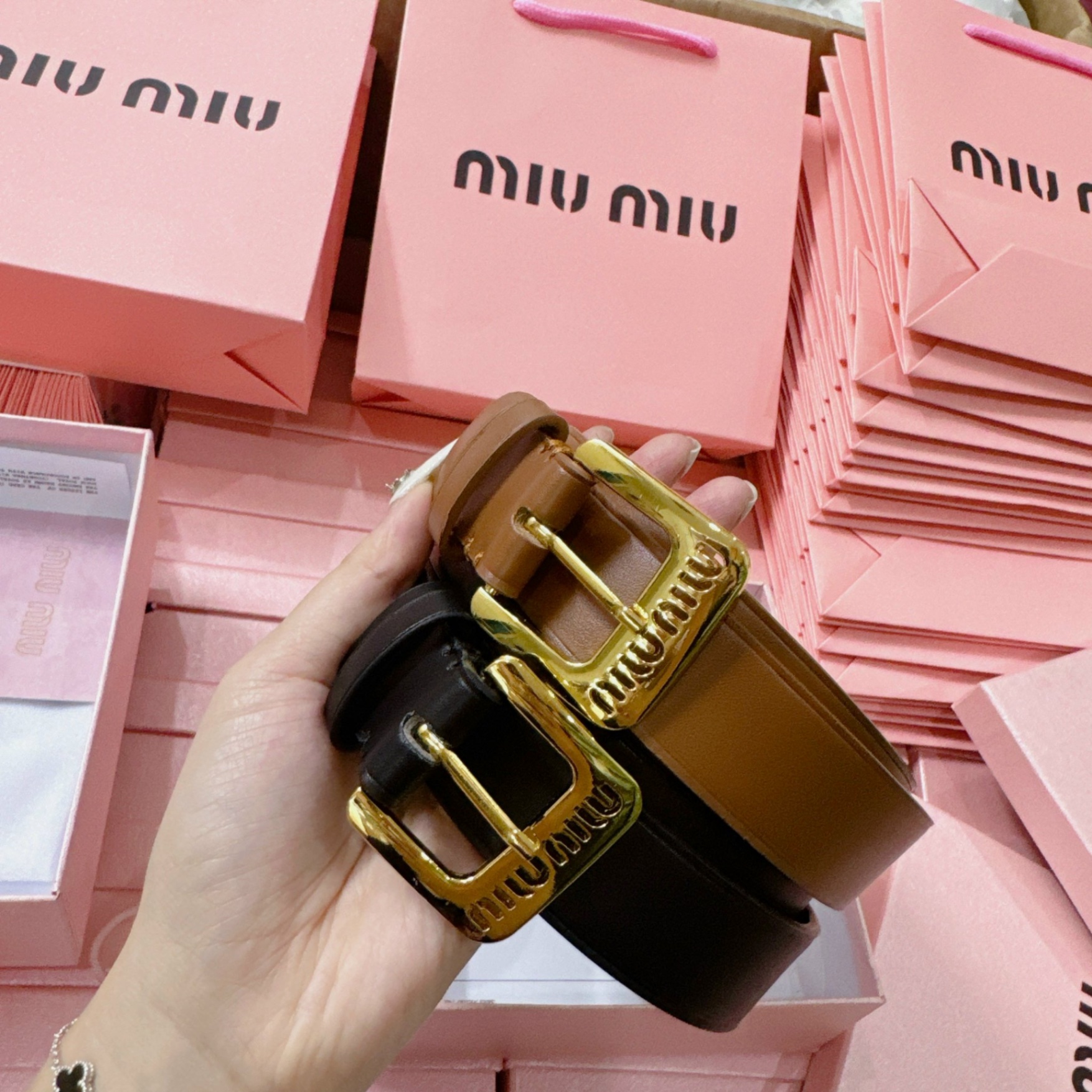 Thắt lưng miu miu full box