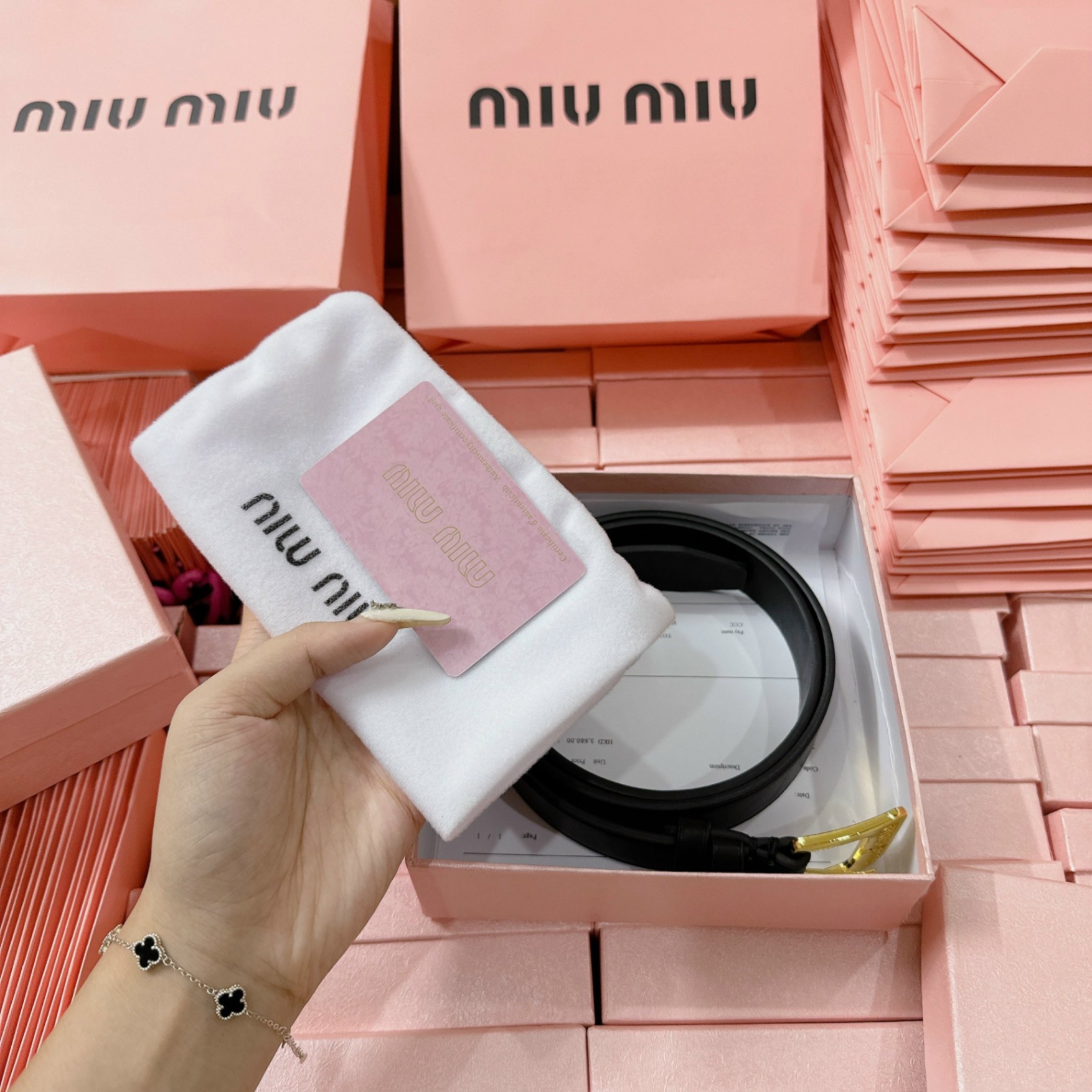 Thắt lưng miu miu full box