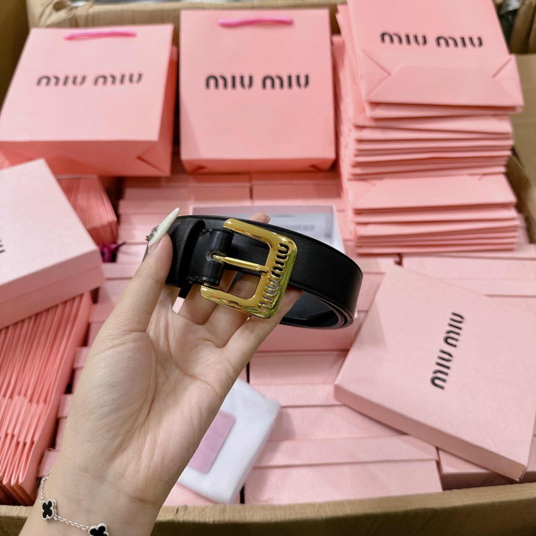 Thắt lưng miu miu full box