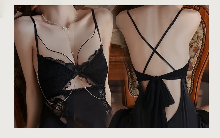 4520- đầm lụa nơ sau lưng
