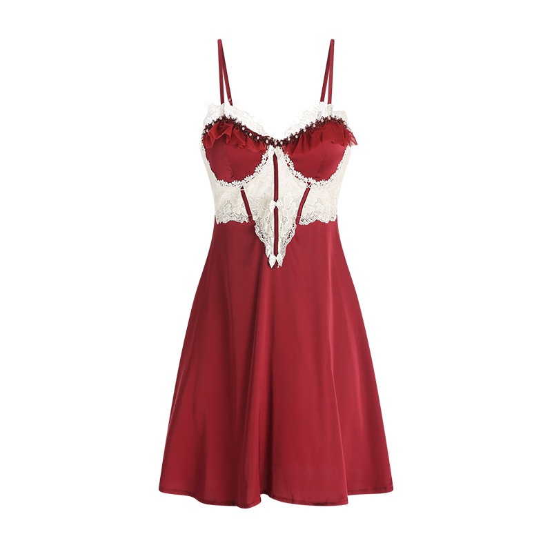 3257-ĐẦm ren ngọt ngào cộng với đệm ngực