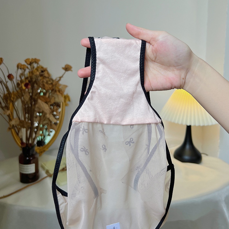 8343-Quần Lót Ren Xuyên Thấu Họa Tiết Thêu – Dáng Low-Waist