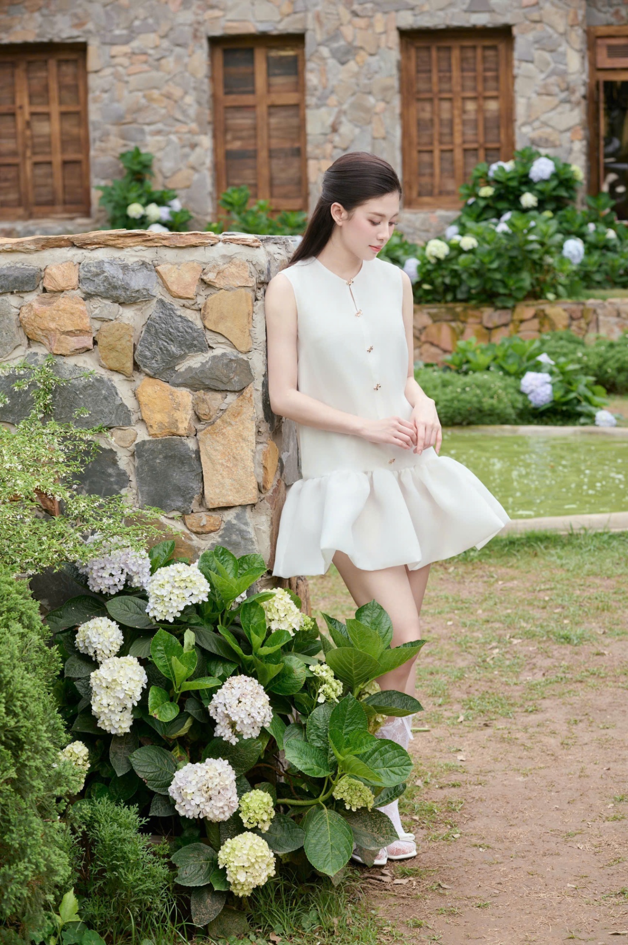 Váy nữ Germe VVNH052505 Sohi dress tơ dáng suông gấu bồng HB25V04(Y)