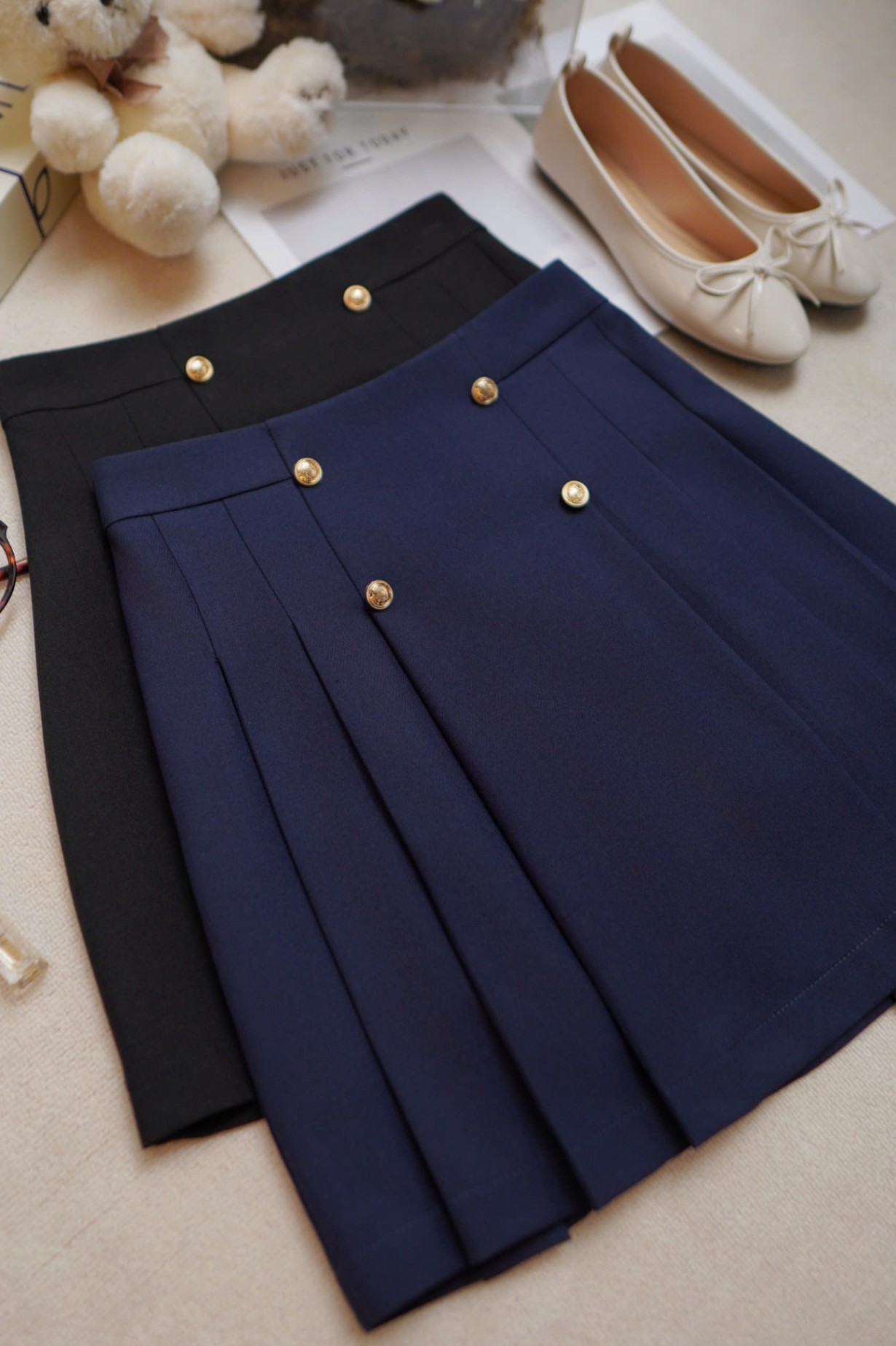 Chân váy nữ Germe VVNH102503 Tali Skirt dáng a,xếp li HC25V63(Y)