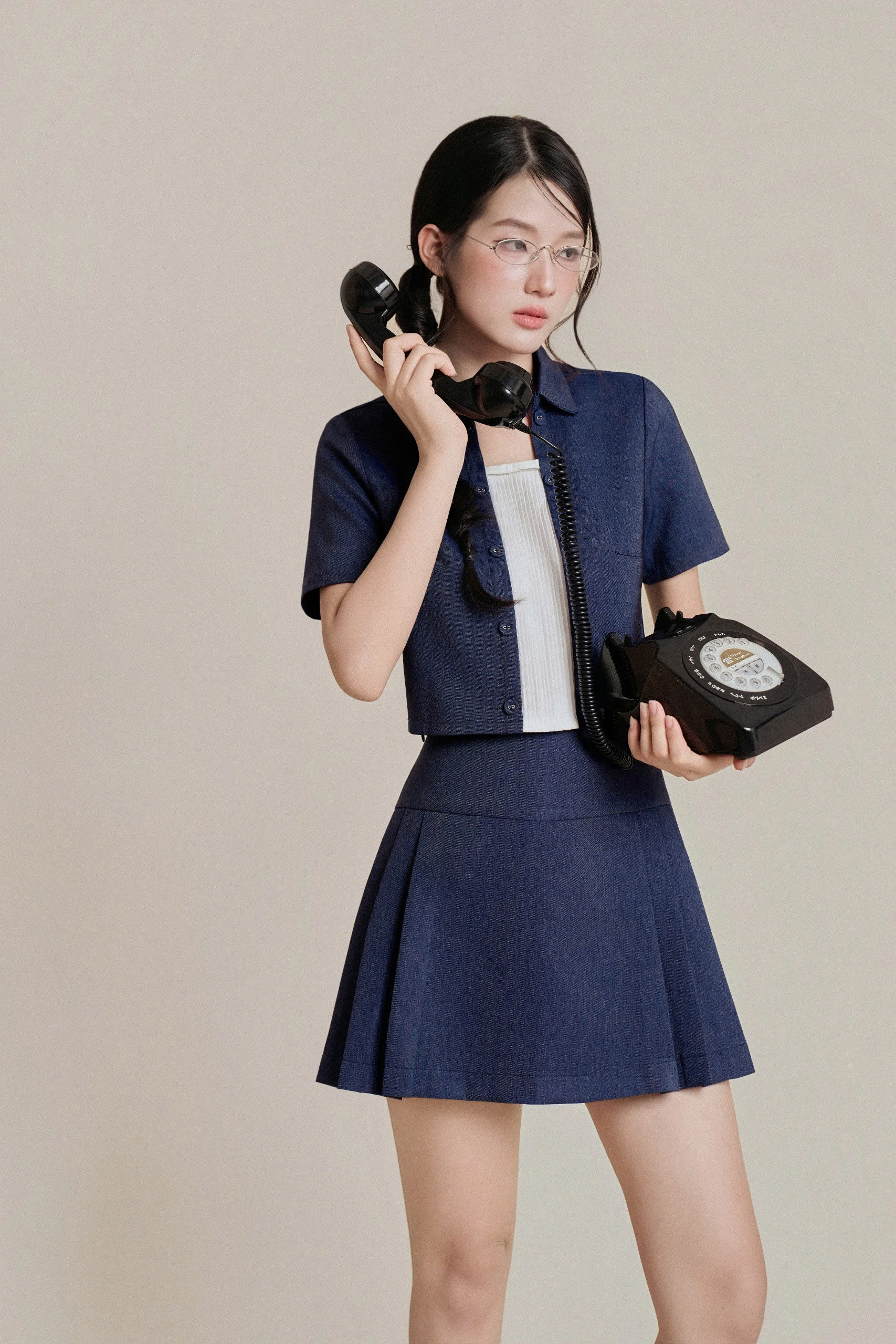 Chân váy nữ Germe VVNH082612 Hazel Skirt dáng ngắn,xếp ly HC26B14(Y)