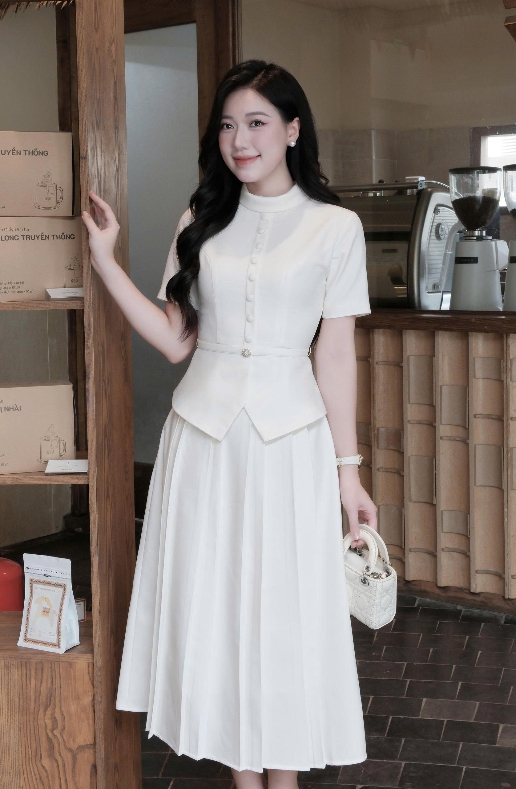 Chân váy nữ Germe VVNT062604 May Skirt xếp ly,xòe nhẹ TB26B25(Y)