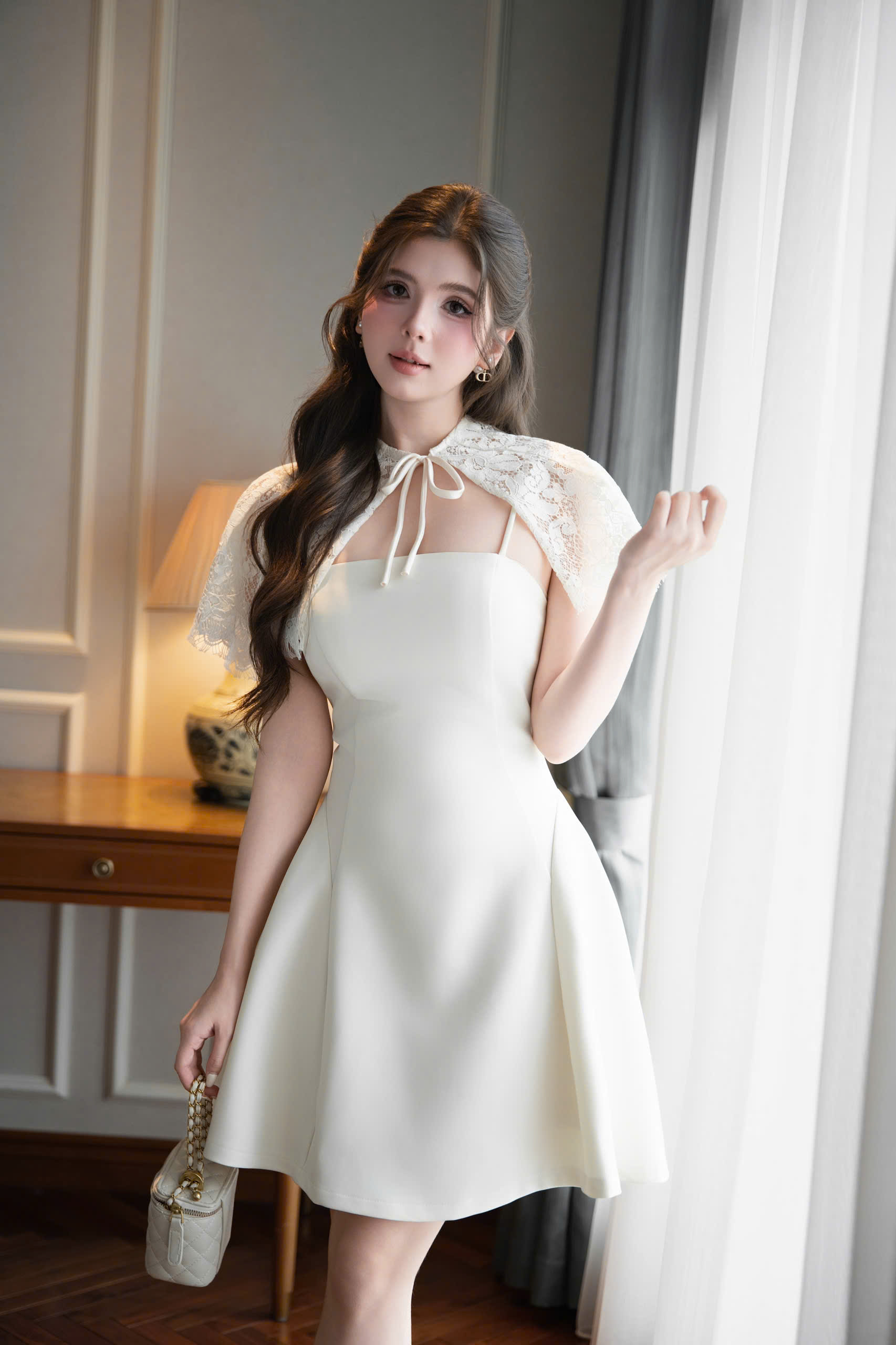 Váy nữ Germe VVNH052604 Clenin Dress hai dây,cúp ngực,dáng xòe HC26V18(Y)(bản ngắn)