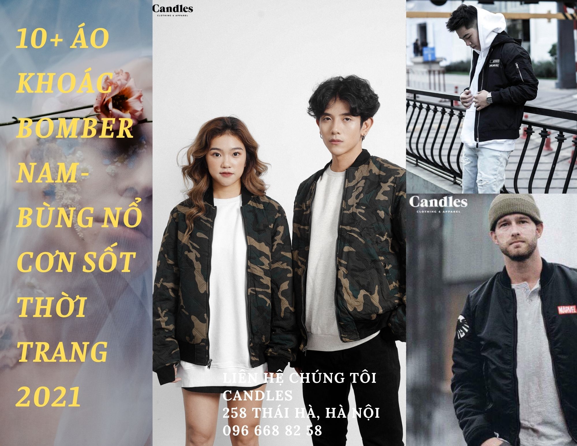 10+ áo khoác Bomber nam- bùng nổ cơn sốt thời trang 2021