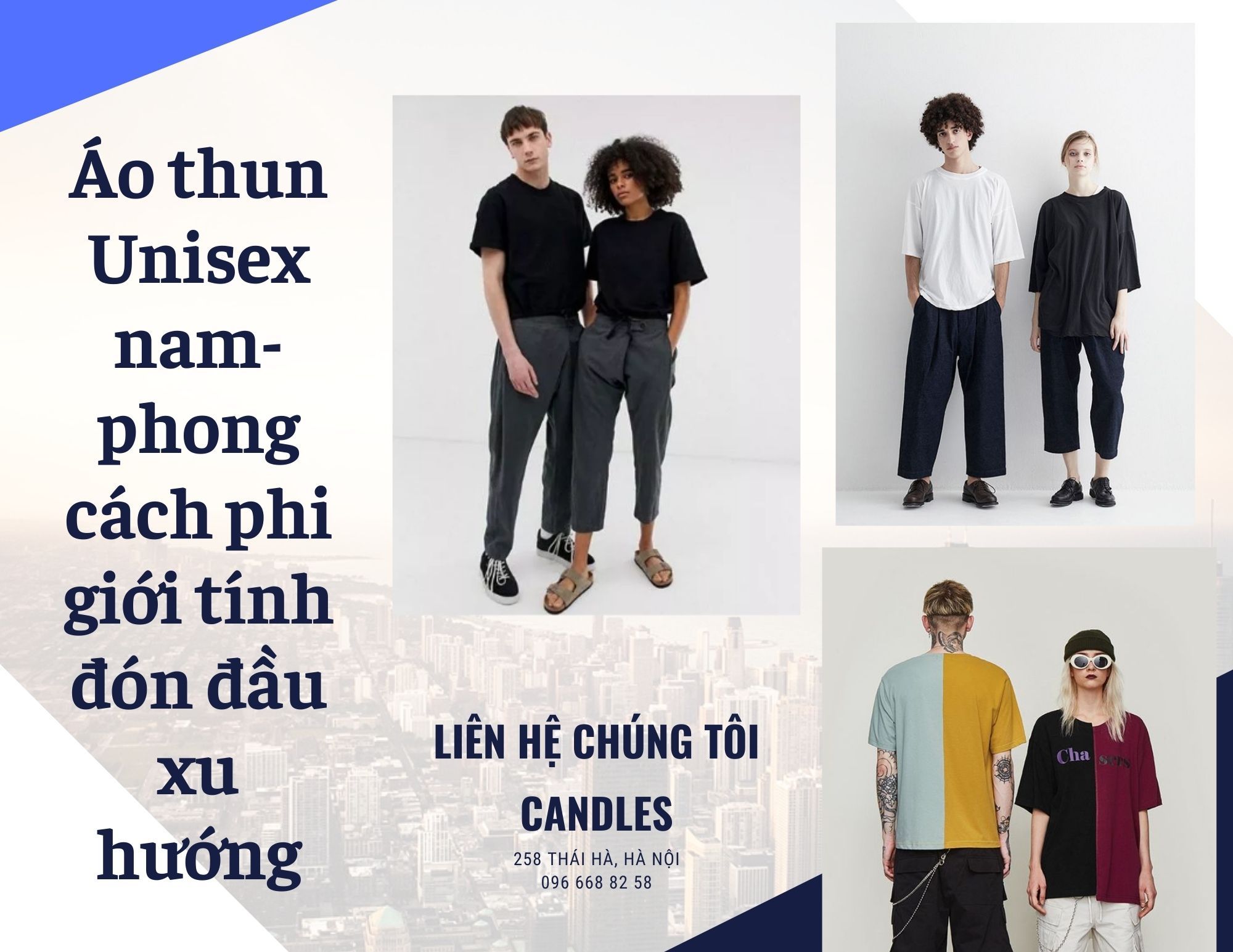 Áo thun Unisex nam- phong cách phi giới tính đón đầu xu hướng