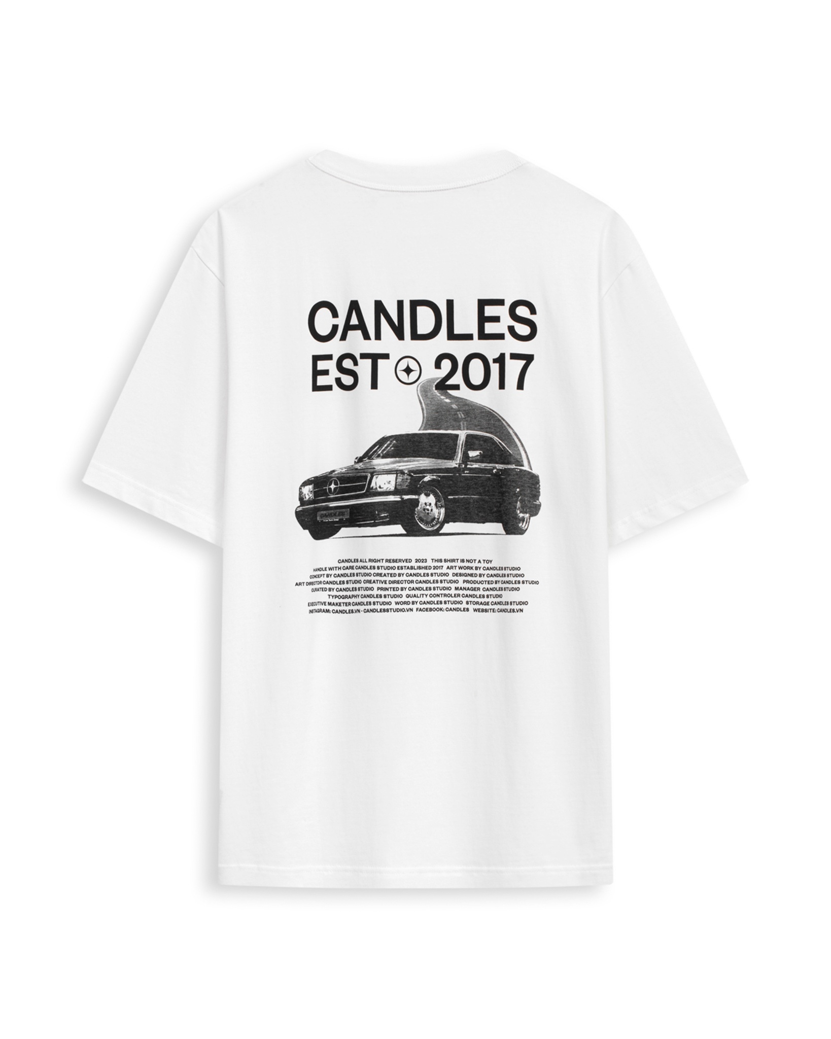 Candles BW Car Tshirt