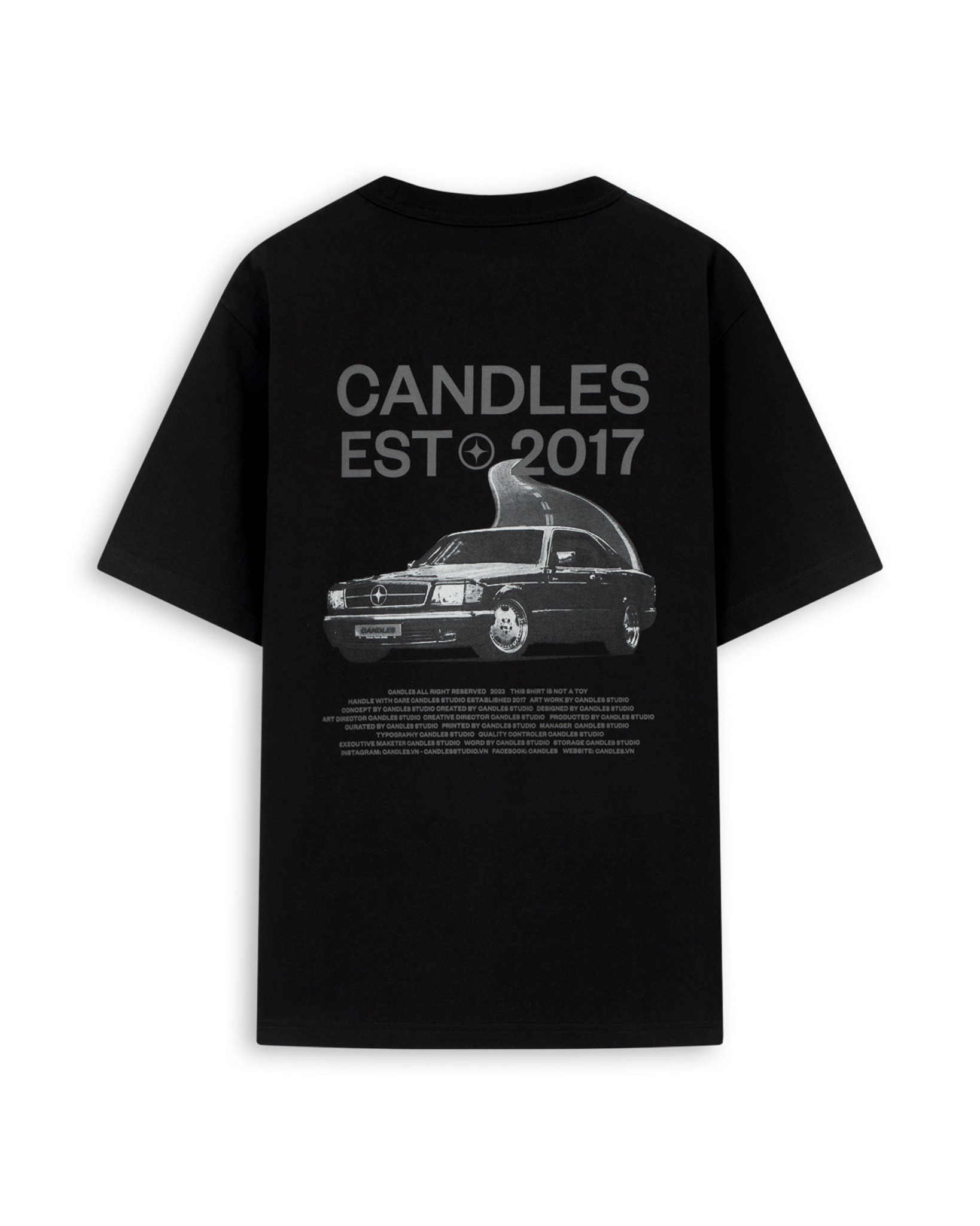 Candles BW Car Tshirt