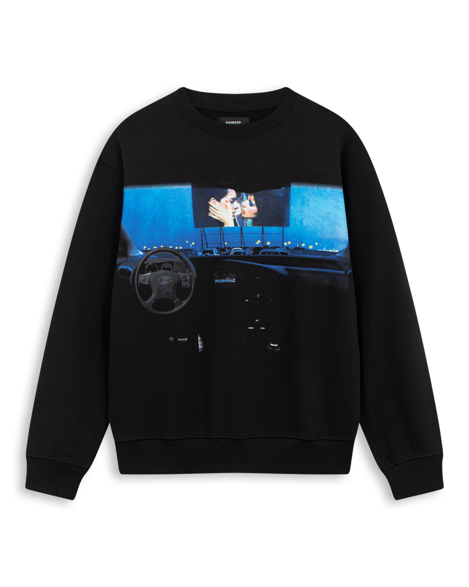 Candles Blue Velvet Sweater