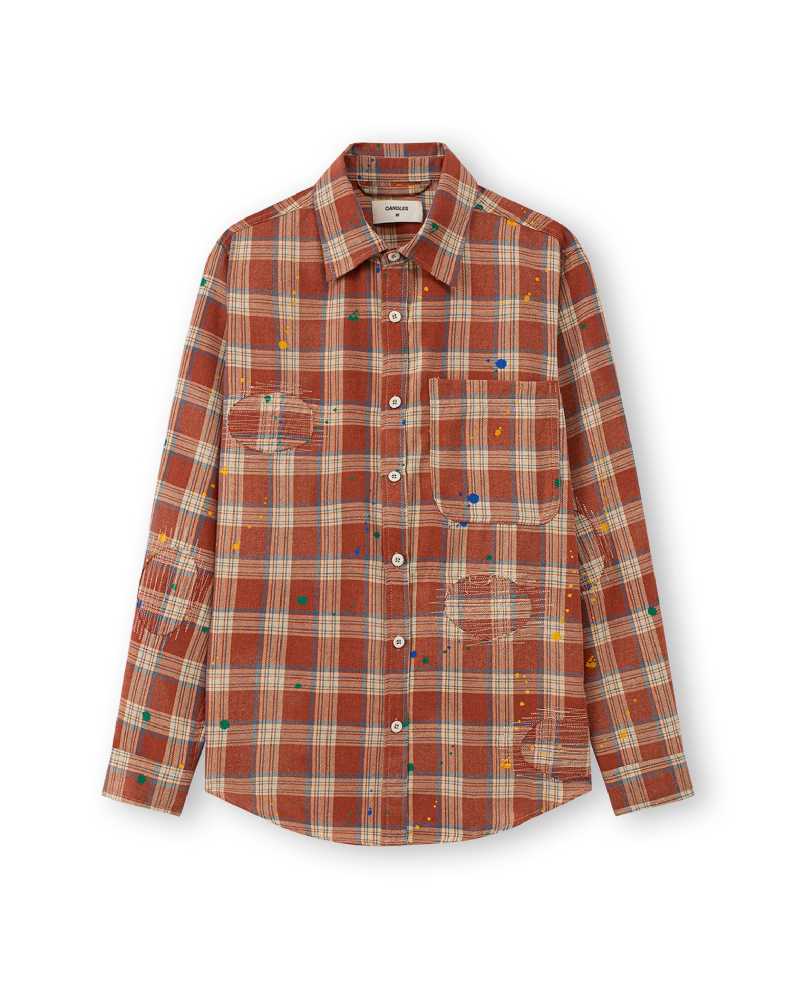 Candles Patchwork Flannel Shirt