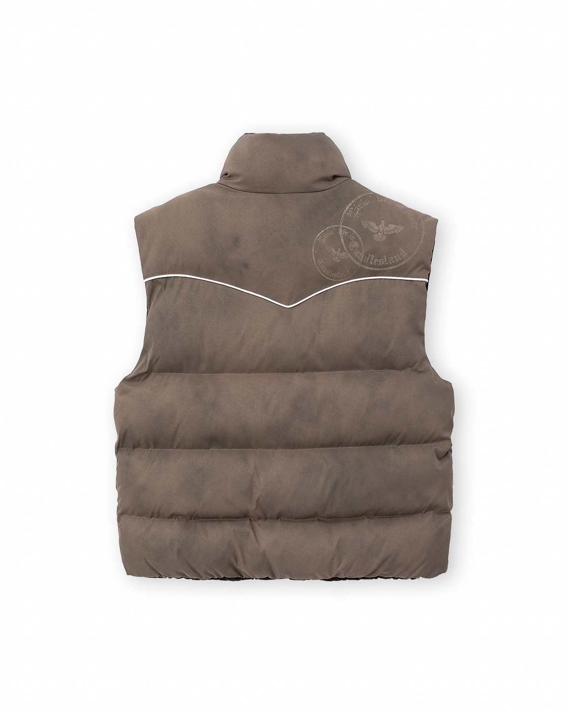 Candles Peace Stamp Puffer Vest