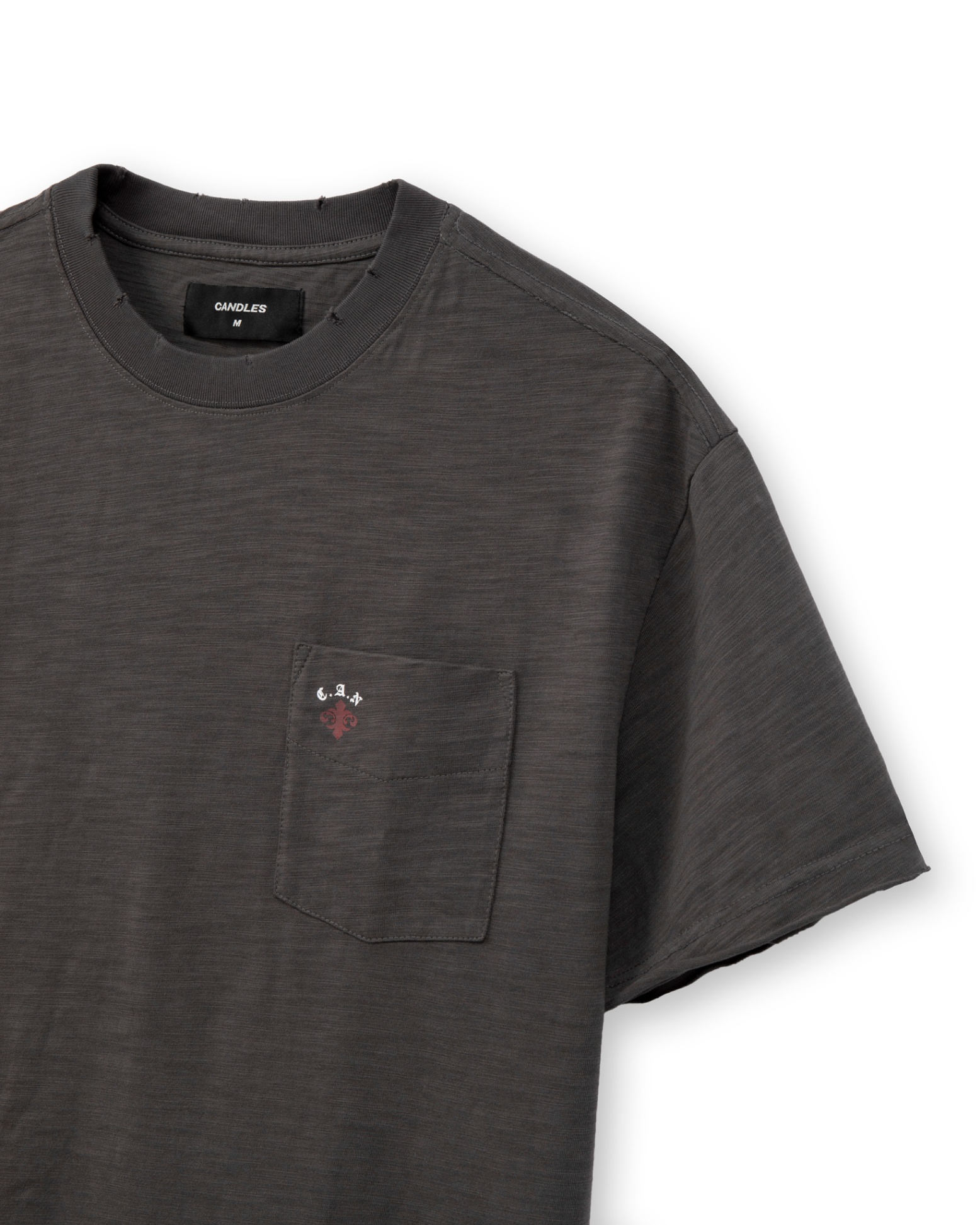 Candles Floral Logo T-shirt Dark Grey