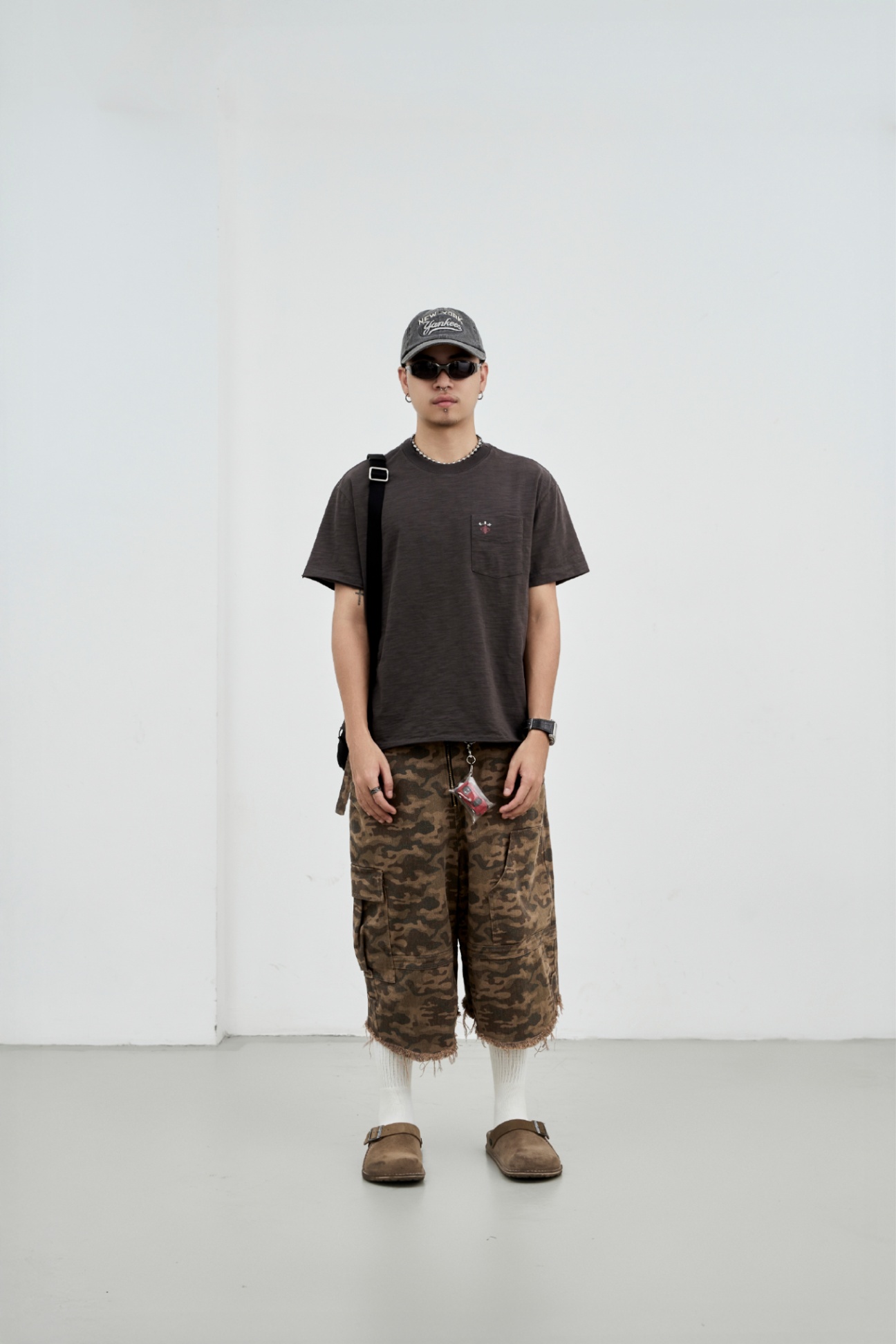 Candles Floral Logo T-shirt Dark Grey