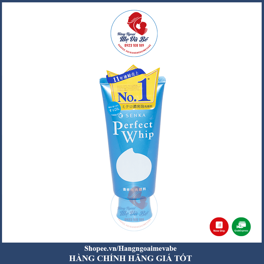 Sữa rửa mặt tạo bọt Senka Perfect Whip 120g Nhật Bản