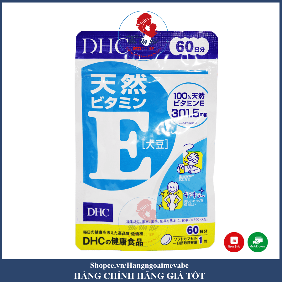 Viên uống DHC Nhật Bản - DHC vitamin E 60 ngày (60v)