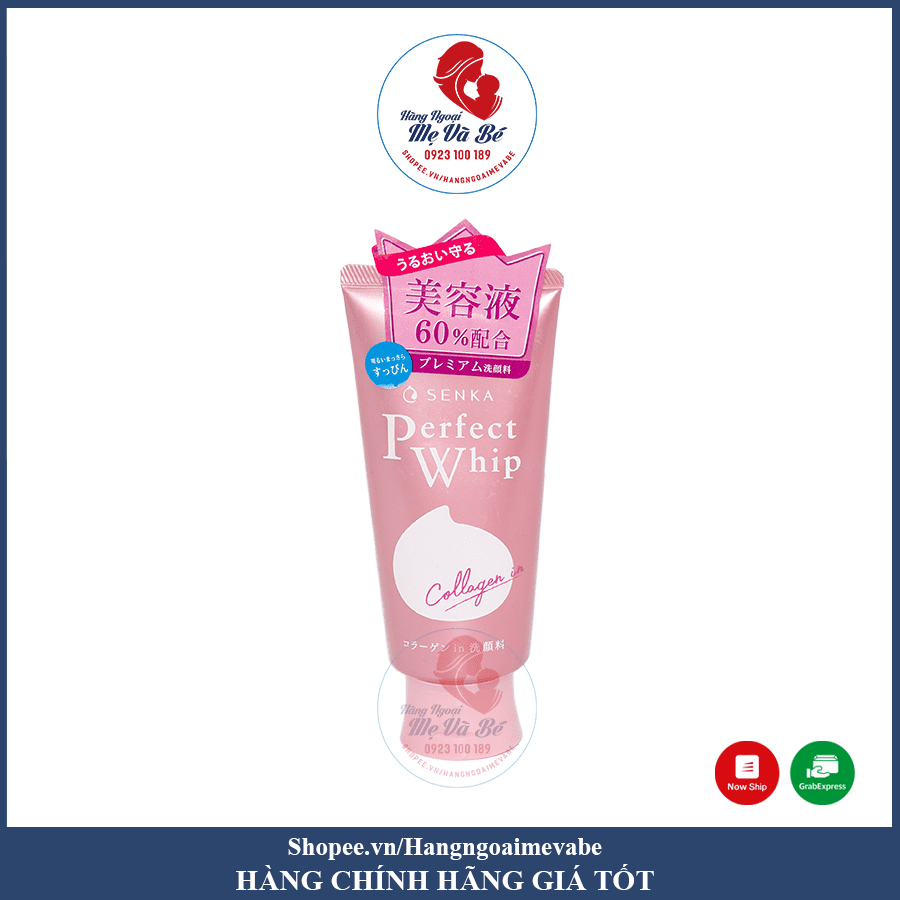 Sữa rửa mặt tạo bọt Senka Perfect Whip 120g Nhật Bản