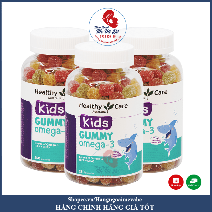 Kẹo Gummy Omega-3 Healthy Care cho bé (250 viên)