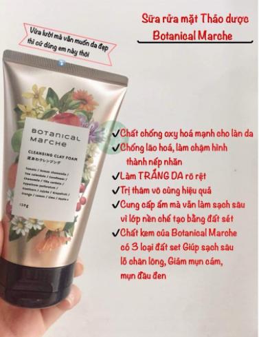 Sữa Rửa Mặt Thảo Mộc Botanical Marche Nhật Bản 120g (36/th)