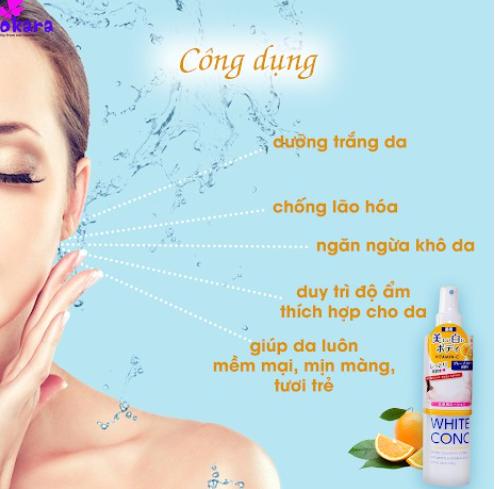 Xịt Dưỡng Trắng Da White Conc Body Lotion Vitamin C 245ml