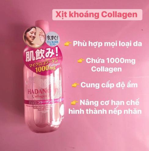 Xịt khoáng Hadanomy Collagen Mist 250ml Nhật Bản (24/th)