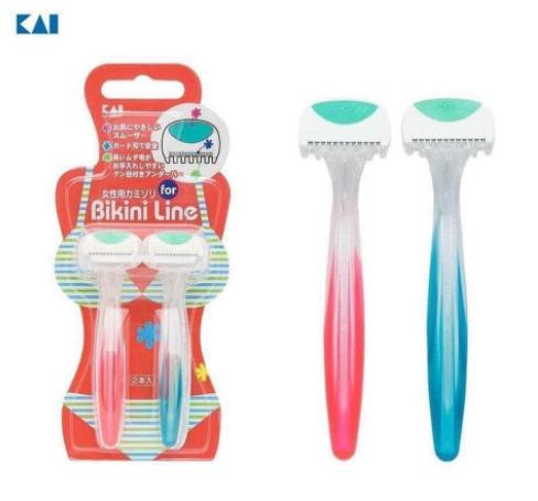 Dao Cạo Bikini Thân Nhựa Kai Razor for Bikini Line bộ 2 cây của Nhật