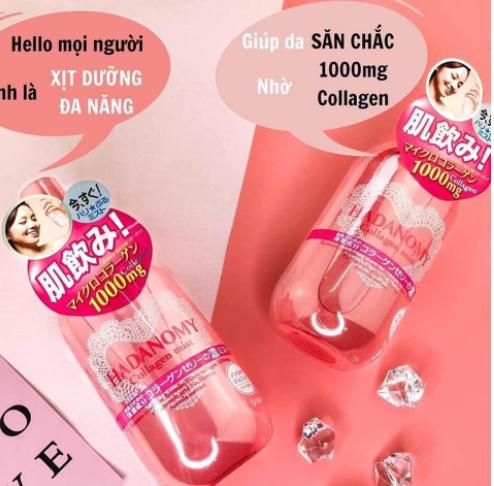 Xịt khoáng Hadanomy Collagen Mist 250ml Nhật Bản (24/th)