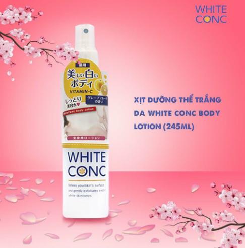 Xịt Dưỡng Trắng Da White Conc Body Lotion Vitamin C 245ml
